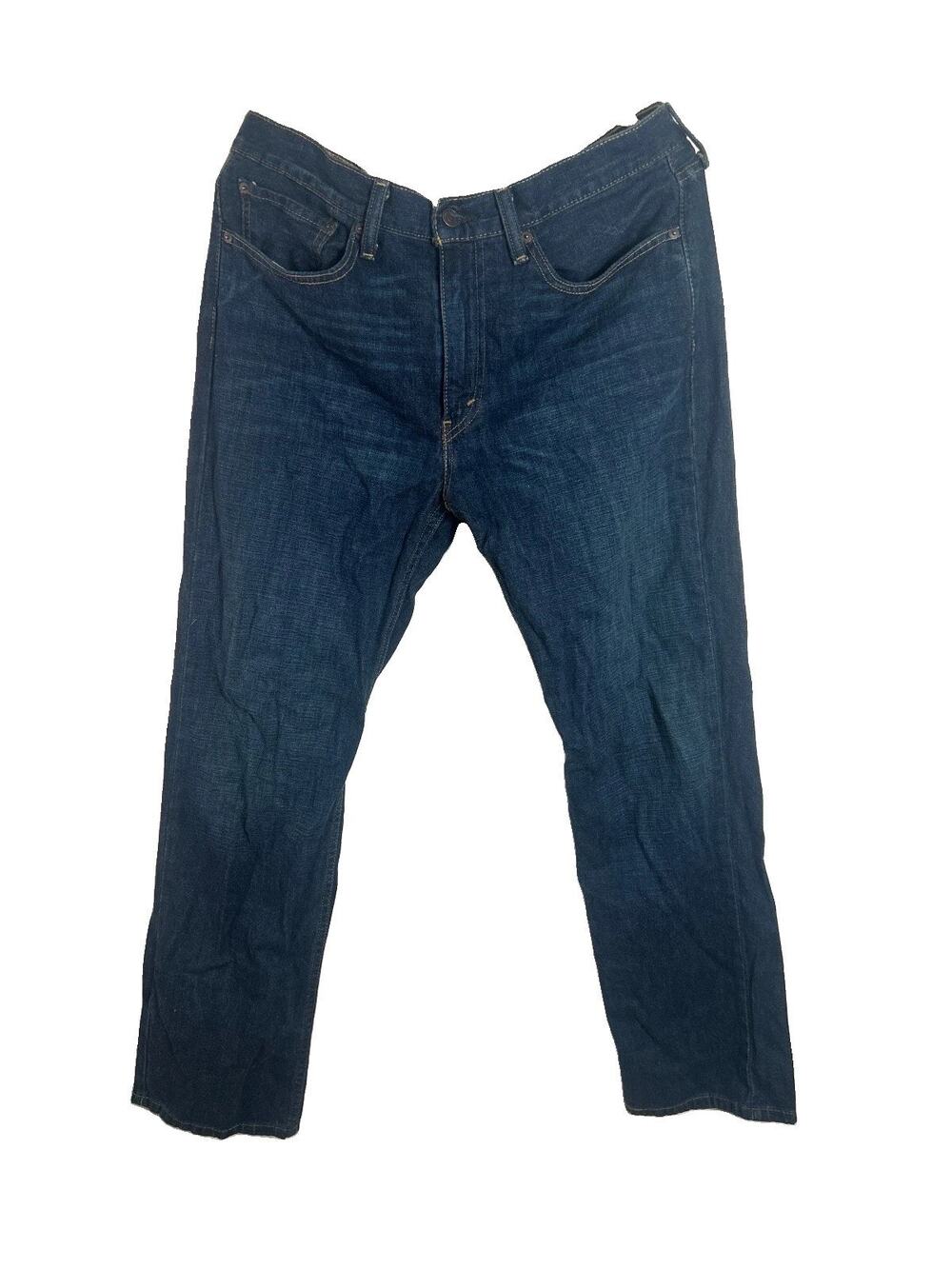 Levi’s 514 Men’s Jeans W34 L32 Dark Wash Straight Fit Denim Pants Blue